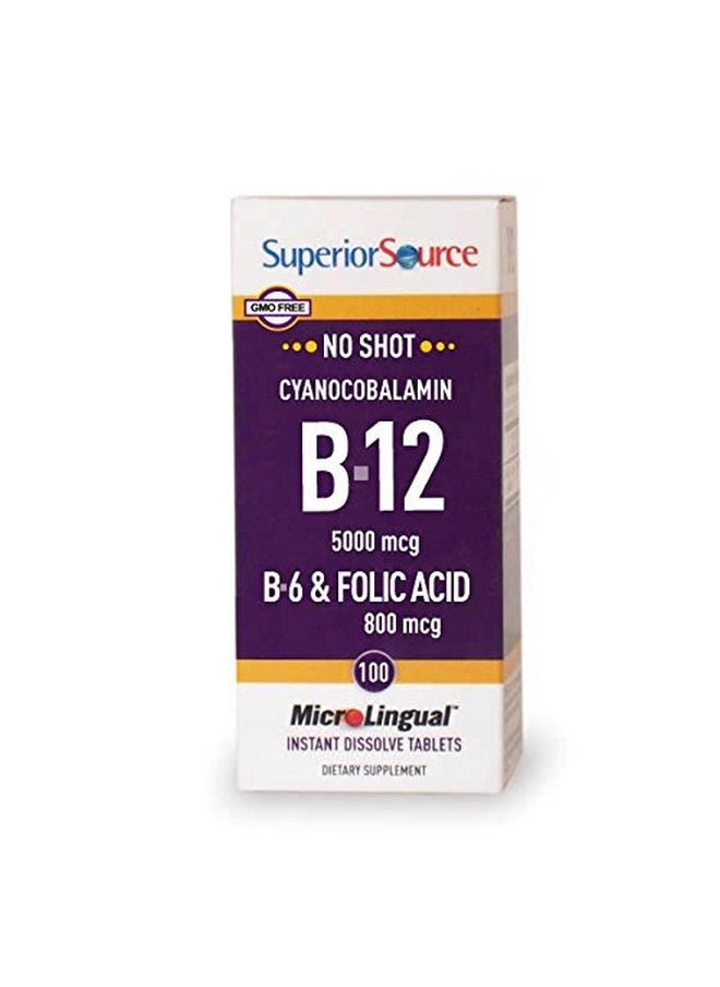 Superior Source No Shot B12 Multivitamins 5000 Mcg 100 Count  - Image 1