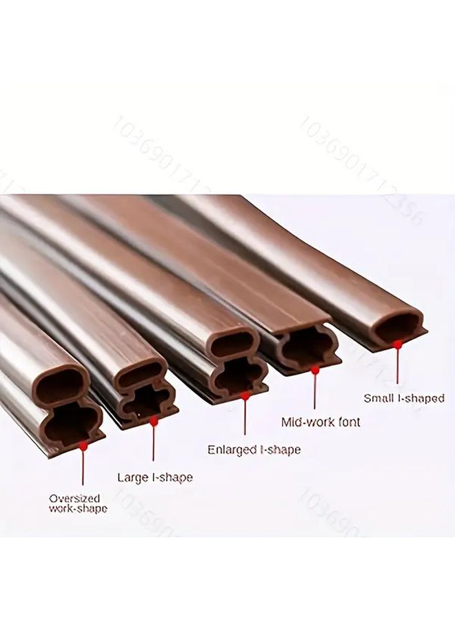 Brown Door Seal Strip Weatherproof Draft Stopper 10mm X 10mm 236.22 Inch - Image 3