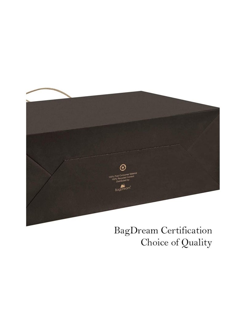 12PCS Large Kraft Paper Bags Gift Party Bags Paper Shopping Bags Goody Bags Retail Bags Merchandise Bags Thickened Recycled Paper Carrier Bags Shopper Wrapping Bags for Birthday Baby Shower Wedding - Image 2