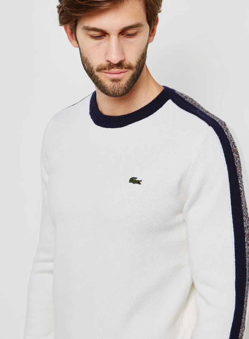 LACOSTE Contrast Striped Sweater