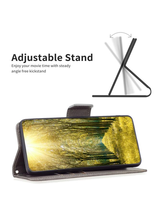 S-TOP Case For Samsung Galaxy S24 Ultra 5G Lambskin Texture Pure Color Flip Leather Phone Case - Image 4