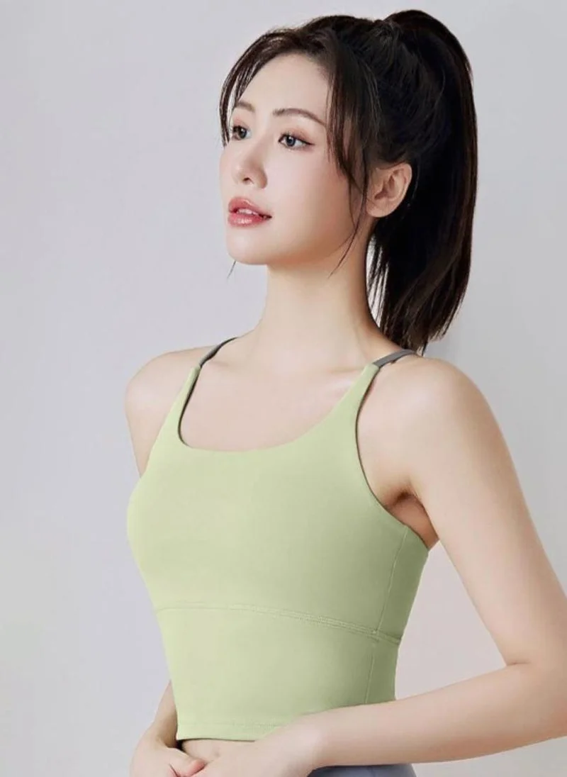YUNIQEE Olive Green Solid Regular Bralette Top