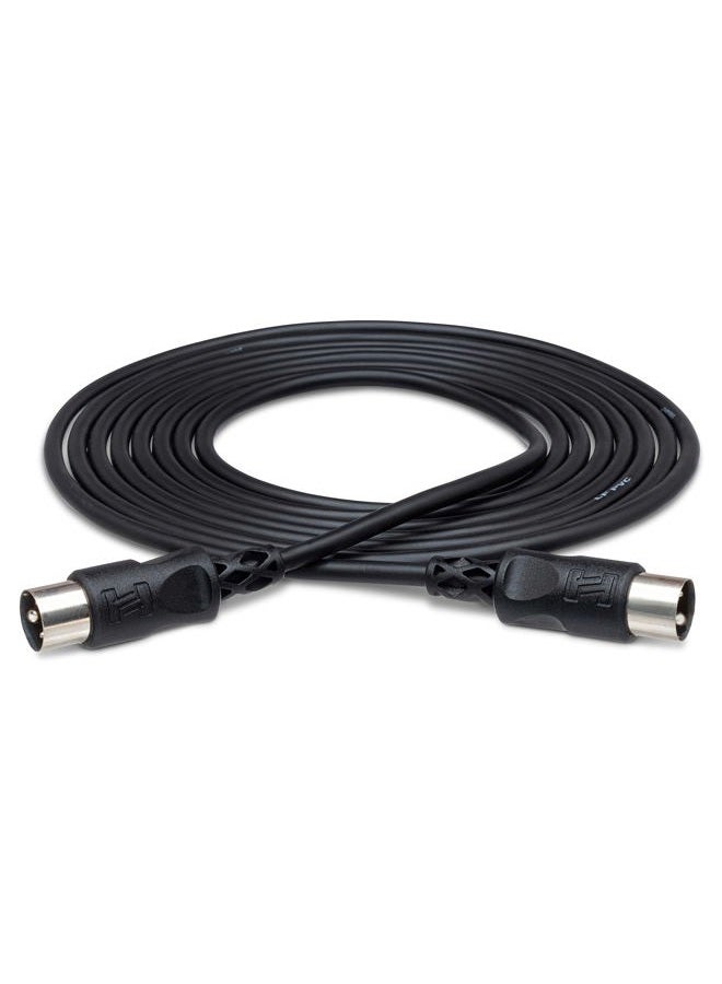 Hosa MID-305BK 5-Pin DIN to 5-Pin DIN MIDI Cable, 5 Feet - Image 1