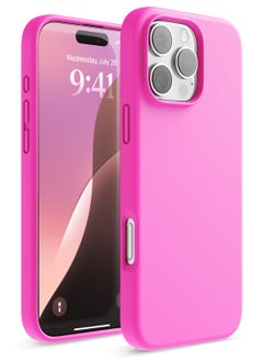Elago Liquid Silicone for iPhone 16 Pro MAX Case Cover Full Body Protection, Shockproof, Slim, Anti-Scratch Soft Microfiber Lining - Ice Red 