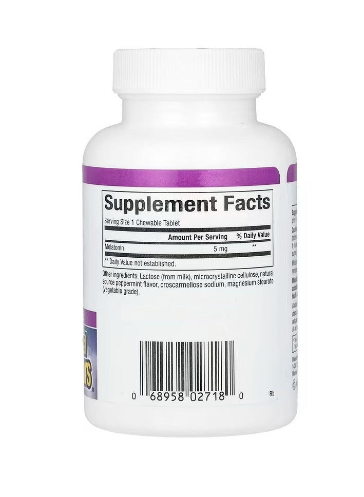 natural Factors Stress-Relax Melatonin 5 mg 180 Chewable Tablets - Image 2