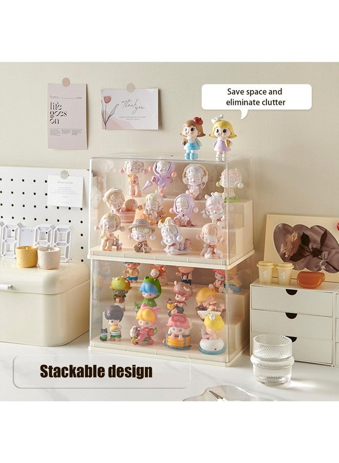 WMM Display Case for Minifigures Action Figures Blocks, Display Box for PopMart Sonny Angel Figures with Three Layers of Stairs, Gifts for Minifigure Collectors Lovers - Image 3