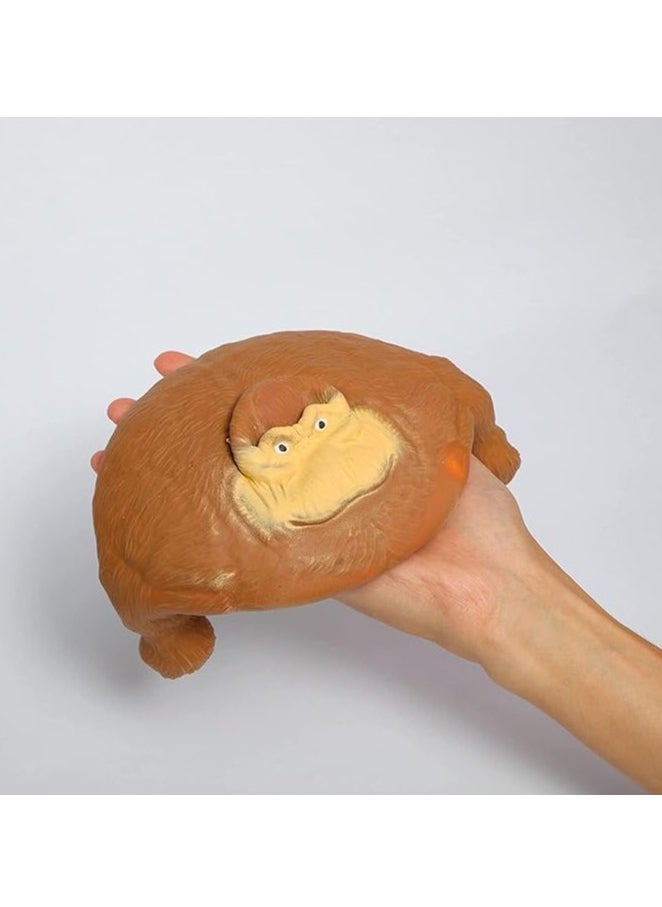 Excefore - Squishy Monkey Decompress and Squeeze Stress Toy, Animal Styling Stress Relief Stretchy Toys, Stress Relief Squishy Monkey Toy, Elastic and Soft Fidget Toy, Gift for Children and Adults Birthday - Image 1