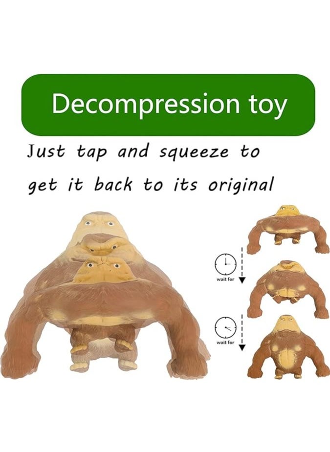 Excefore - Squishy Monkey Decompress and Squeeze Stress Toy, Animal Styling Stress Relief Stretchy Toys, Stress Relief Squishy Monkey Toy, Elastic and Soft Fidget Toy, Gift for Children and Adults Birthday - Image 1