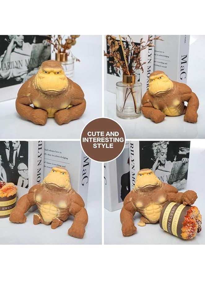 Excefore - Squishy Monkey Decompress and Squeeze Stress Toy, Animal Styling Stress Relief Stretchy Toys, Stress Relief Squishy Monkey Toy, Elastic and Soft Fidget Toy, Gift for Children and Adults Birthday - Image 1