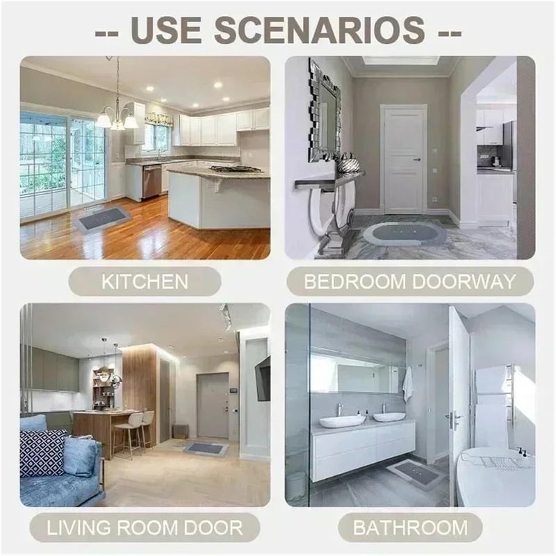 Minimalist Line Diatomite Mat Bathroom Entrance Door Pad Shower Suction Foot Toilet Non-Slip Waterproof Floor Decor Beauty(F,1p50x80x1cm) - Image 3