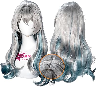OSIAS Firefly Wig Long Curly Grey Gradien Synthetic Heat Resistant Hair - Image 1