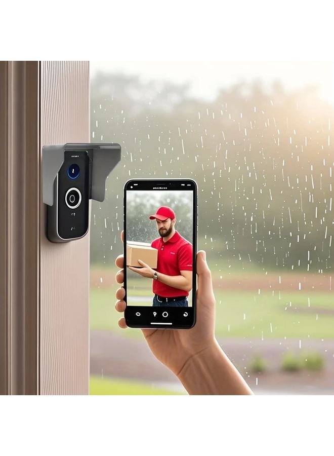 7 Inch 3D Printed Anti Glare Doorbell Rain Cover Weatherproof Outdoor Keypad Shield - Image 4