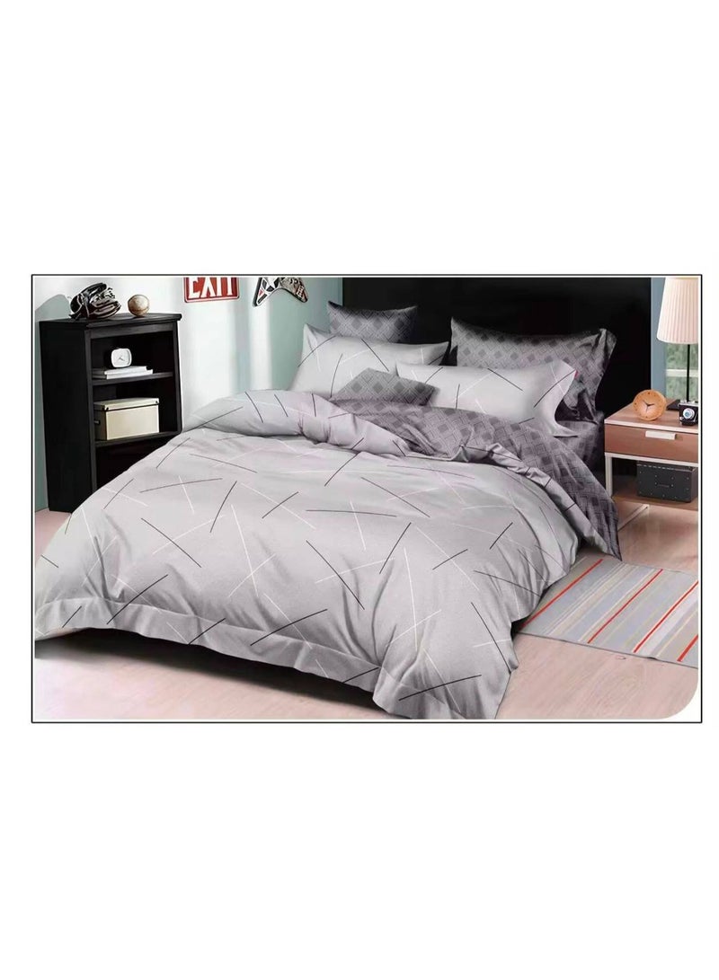4PCS set Single Comforter Set for Kids – Lightweight, Machine-Washable Bedding with Cute Patterns 160x210cm