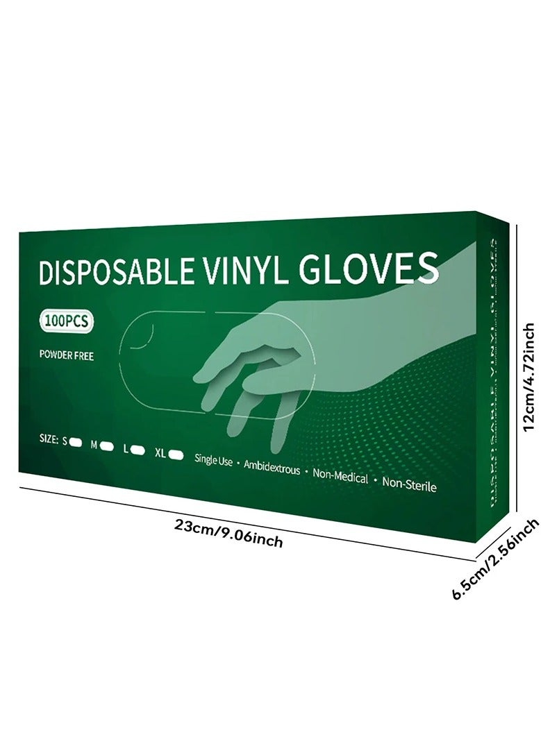 Vinyl Gloves , Latex Free and Powder Free Clear Disposable Gloves for Cooking, Food Prep, Household Cleaning, Salon, and Exam Use | 100 Count - Image 5
