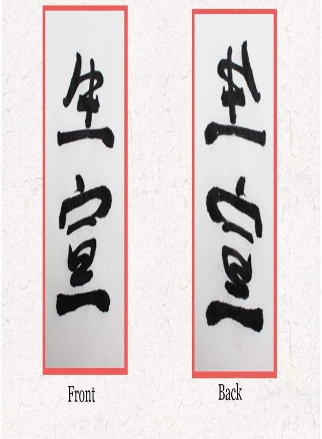 MEGREZ Chinese Japanese Calligraphy Xuan Paper, Rice Paper Sumi Calligraphy Paper for Calligraphy Brush Ink Writing, Painting Without Grids 100 Sheets/Bag,13.4 x 13.4inch, Sheng (Raw) Xuan - Image 3