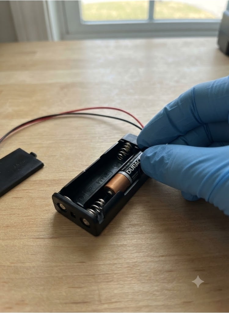 KNP 2 x AA Battery Holder with Cover, Wired Connection for 1.5V Batteries - Image 2