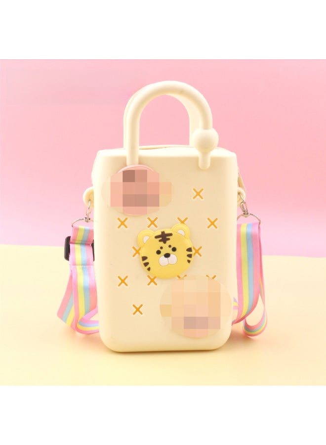 DIY Hole Bag Cute Accessories Summer Beach Vacation Handbag Colorful Hole Bag DIY Beach Bag Jelly Bag-Colors:87-zipper - Image 1