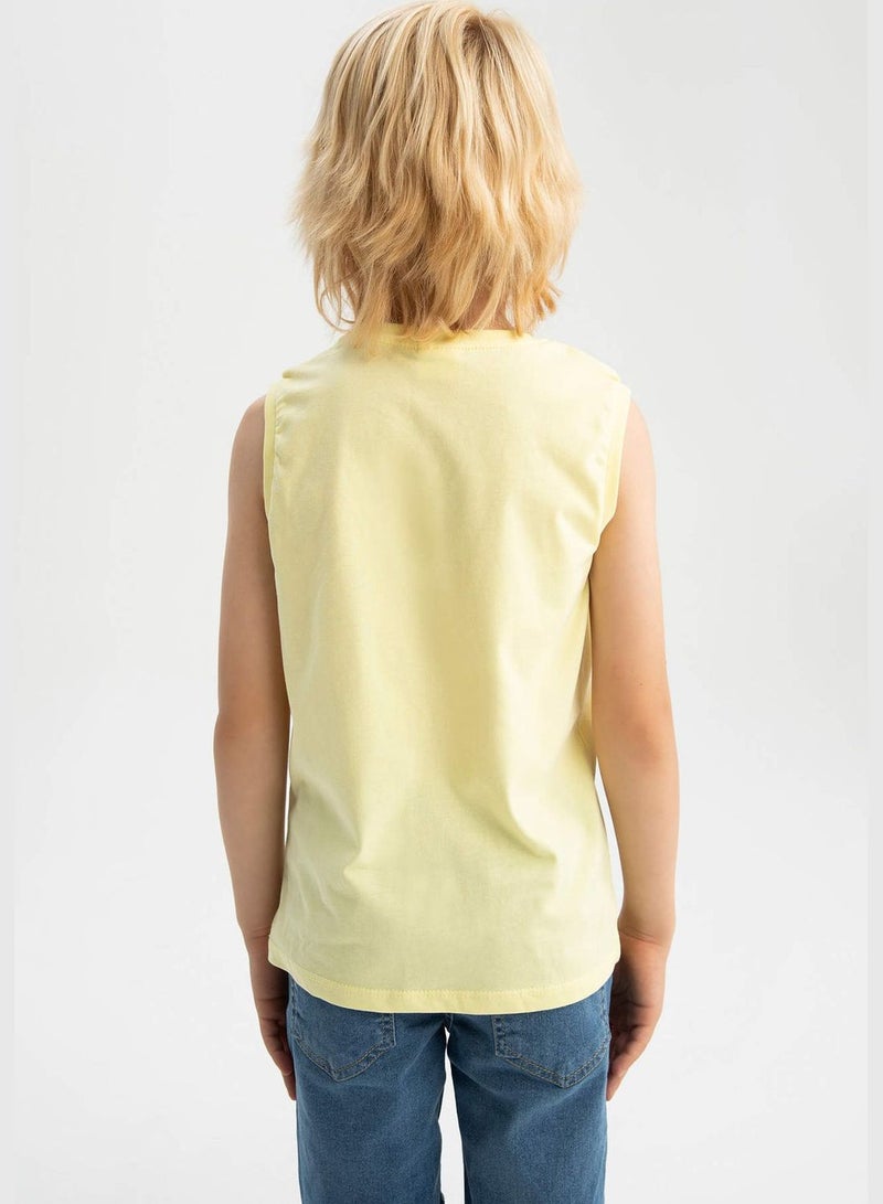 DeFacto Regular Fit Sleeveless Slogan Print Vest  - Image 4