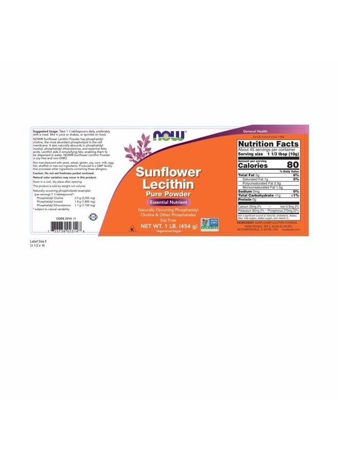 now Sunflower Lecithin Powder (sold as a 2 pack) - Image 2