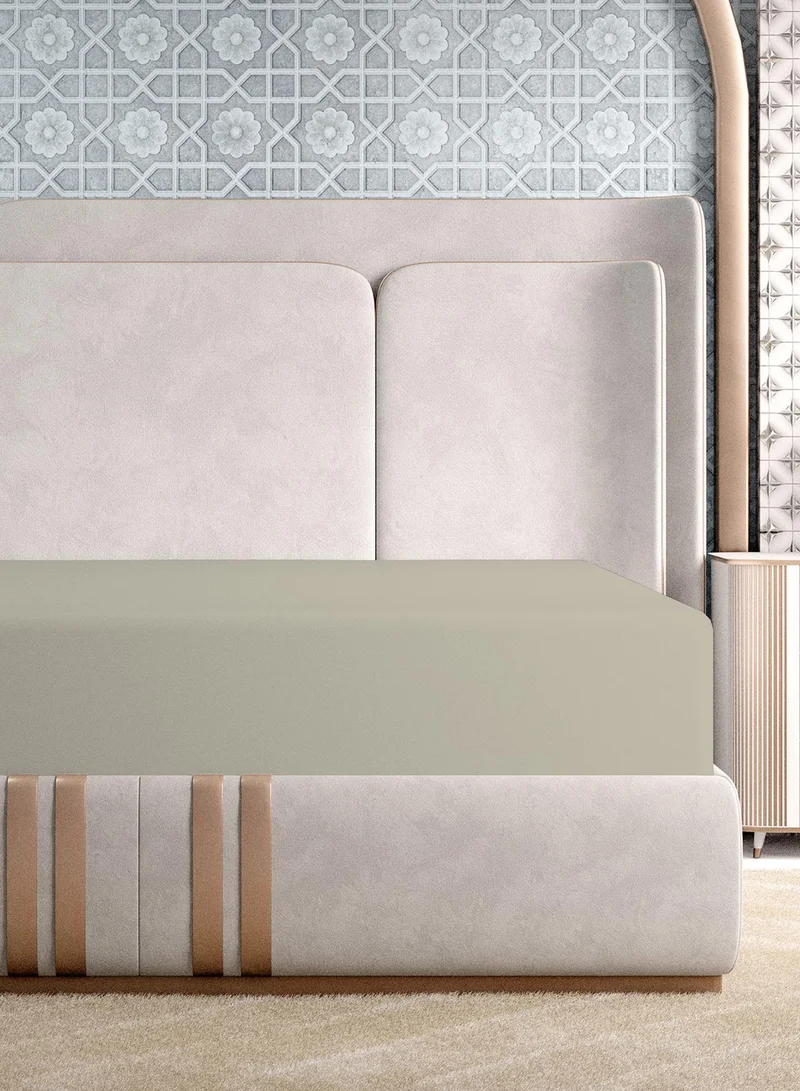 كولور سينس شرشف سرير مفرد قطن بوليستر بلون بيج  سم