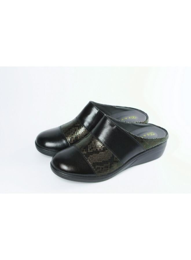 ZAYNA 092-3176 Zayna Ladies Casual Slides 2418-251 Black - Image 4