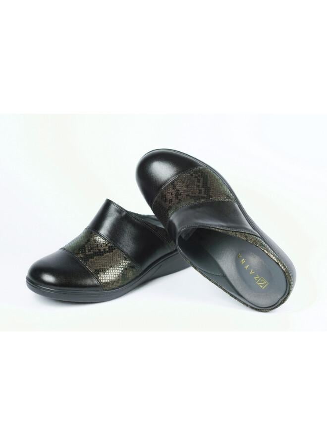 ZAYNA 092-3176 Zayna Ladies Casual Slides 2418-251 Black - Image 2