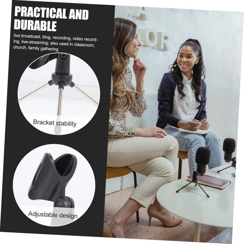 Universal Adjustable Desktop Microphone Tripod Stand Holder Compatible Snowball Blue Yeti - Image 4