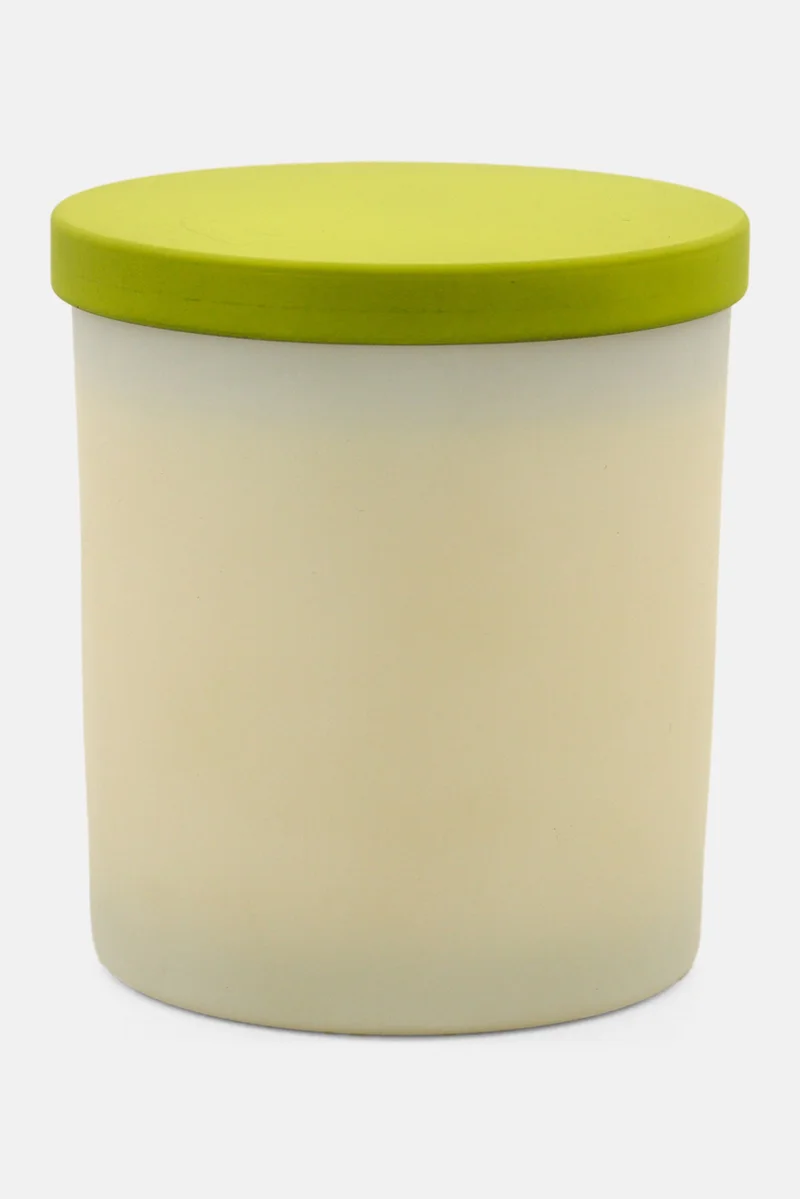 Muy Mucho Wooden Wick Pineapple Scented Candle 300 g, Yellow/White