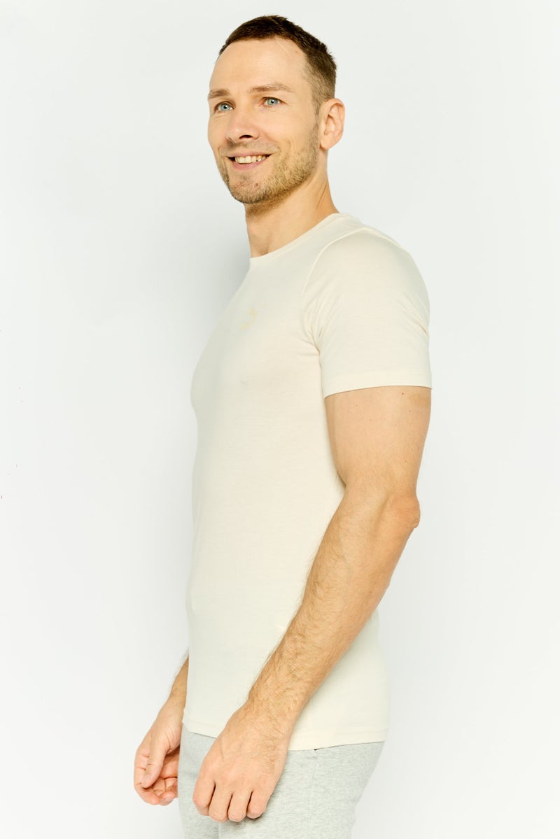 PUMA Men Sportswear Fit Short Sleeves Training T-Shirt, Beige - Image 3