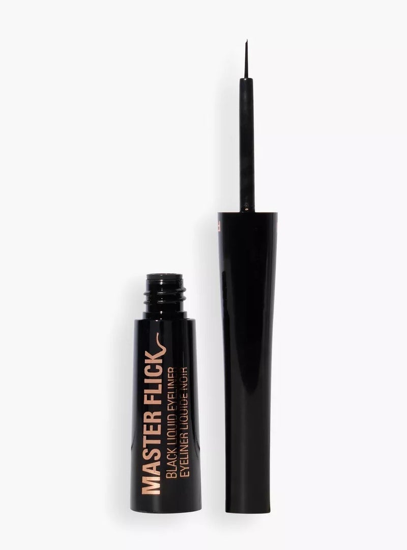 Makeup Revolution كحل سائل أسود ريفولوشن ماستر فليك ديف - Image 2