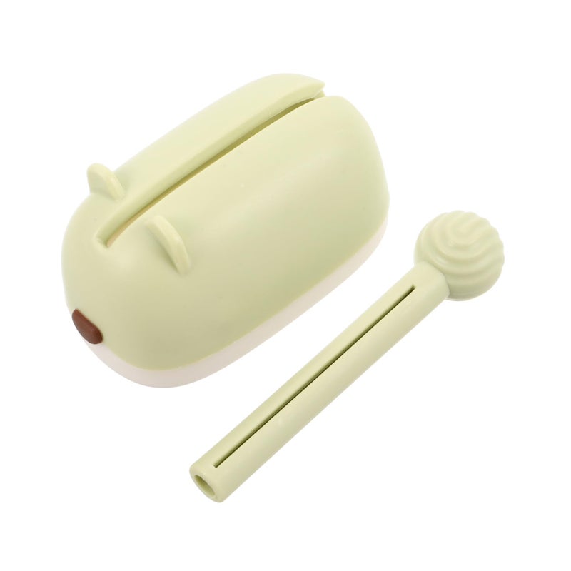 Light Green Automatic Toothpaste Dispenser Wall Mounted Bathroom Organizer For Kids - Image 2