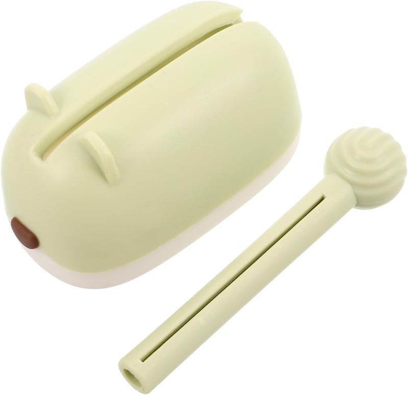 Light Green Automatic Toothpaste Dispenser Wall Mounted Bathroom Organizer For Kids - Image 1