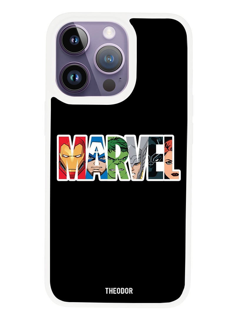 Theodor Protective Case Anti Scratch Shock Proof Cover For APPLE IPHONE 14 PRO Marvel Charecters (White Bumper) - Image 1