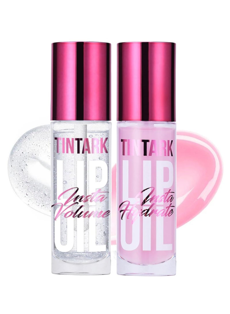 Tintark Professional Lip Plumper Set Instant Plump Moisturizer and Softer Lips Double Fix for Lip Hydrate and Volumize DUO ACTION Lip Gloss Plumping Hydrating Lip Oil Reduces Lip Lines for a Fuller - Image 1