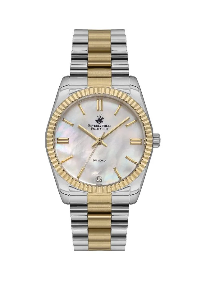 BEVERLY HILLS POLO CLUB Beverly Hills Polo Club BP3172C.220 Women's Analog Display Watch & Metal Strap Silver