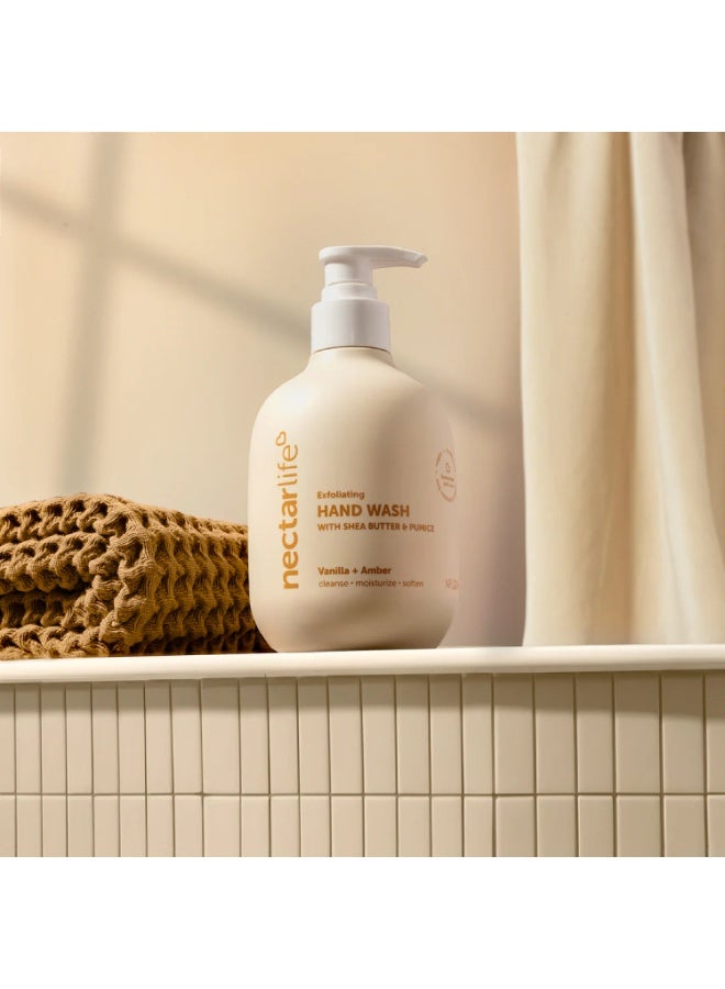 Nectar Life Exfoliating & Moisturizing Hand Wash, Volcanic Pumice for Hand Scrub, Shea Butter Softens Hands, Clean Vegan Ingredients, Vanilla Scent - Image 2