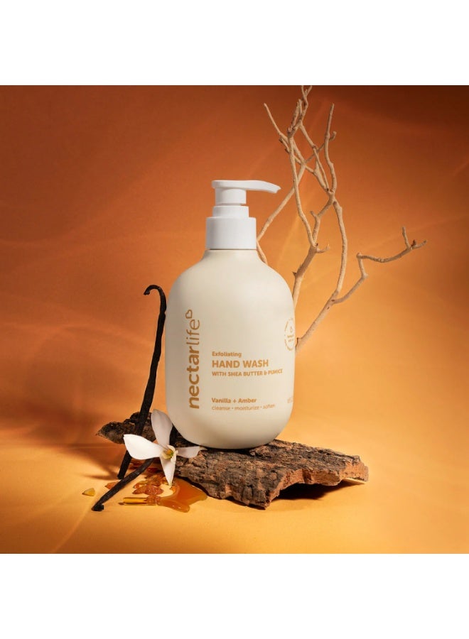 Nectar Life Exfoliating & Moisturizing Hand Wash, Volcanic Pumice for Hand Scrub, Shea Butter Softens Hands, Clean Vegan Ingredients, Vanilla Scent - Image 3