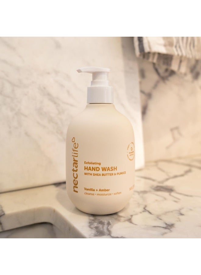 Nectar Life Exfoliating & Moisturizing Hand Wash, Volcanic Pumice for Hand Scrub, Shea Butter Softens Hands, Clean Vegan Ingredients, Vanilla Scent - Image 4