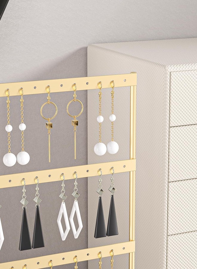 Ausalivan Earring Holder Organizer,Pierced Large Earrings Display Stand For Selling,Small Stud Earring Organizer Rack,Hoop Earring Storage Hanger Tree (Golden, 3 tier) - Image 5