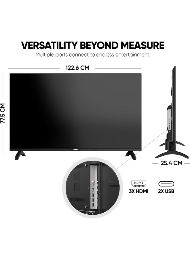 NIKAI 50 Inch 4K UHD Smart LED TV | Android OS | Built-In Wi-Fi And DLNA | Smart Apps including Twitter, Facebook, and Skype | 3 HDMI 2 USB | Quad-Core Processor | 60Hz | Model Year 2018 | 2 Year Warranty- UHD5010SLED/UHD50SLED/ UHD50SLED- UHD50SLED4/UHD50SLED5 Black - Image 3