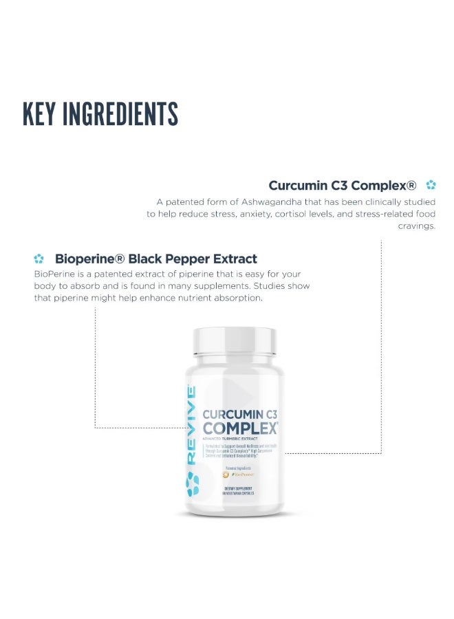 Revive Curcumin C3 Complex - Joint Health, Mobility & Flexibility Support Supplement - 60 Capsules - Image 3