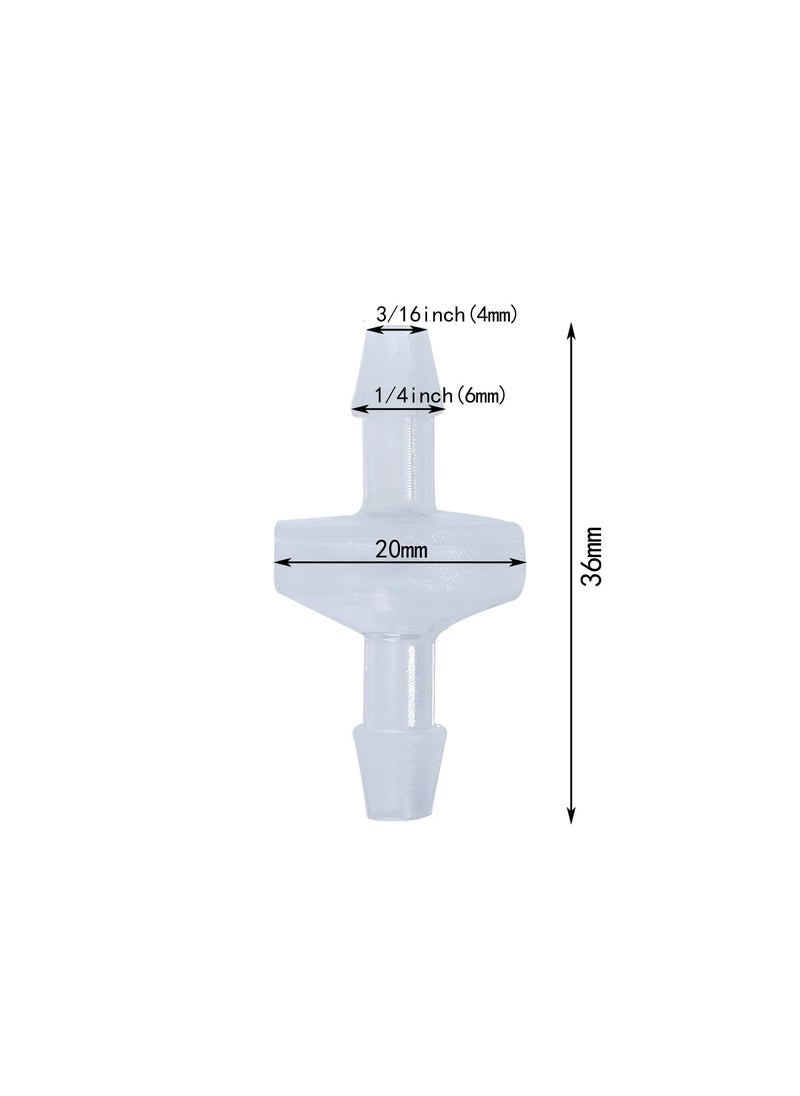 ALEGI 10 Pack 1/4 inch Plastic Check Valve, One Way Barb Hose Inline Non Return For Fuel, Oil, Water, Air (1/4 inch)  - Image 2