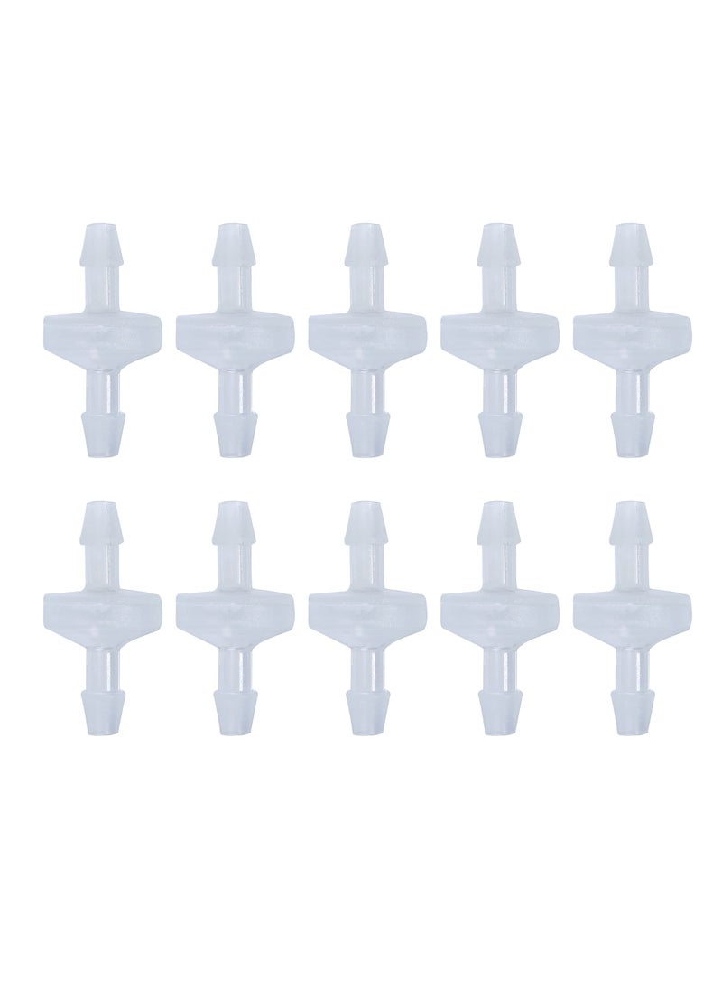 ALEGI 10 Pack 1/4 inch Plastic Check Valve, One Way Barb Hose Inline Non Return For Fuel, Oil, Water, Air (1/4 inch)  - Image 1
