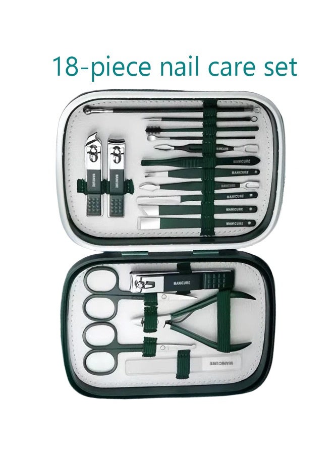 18-in-1 Multifunctional Nail Clipper Set (Green) - Image 1