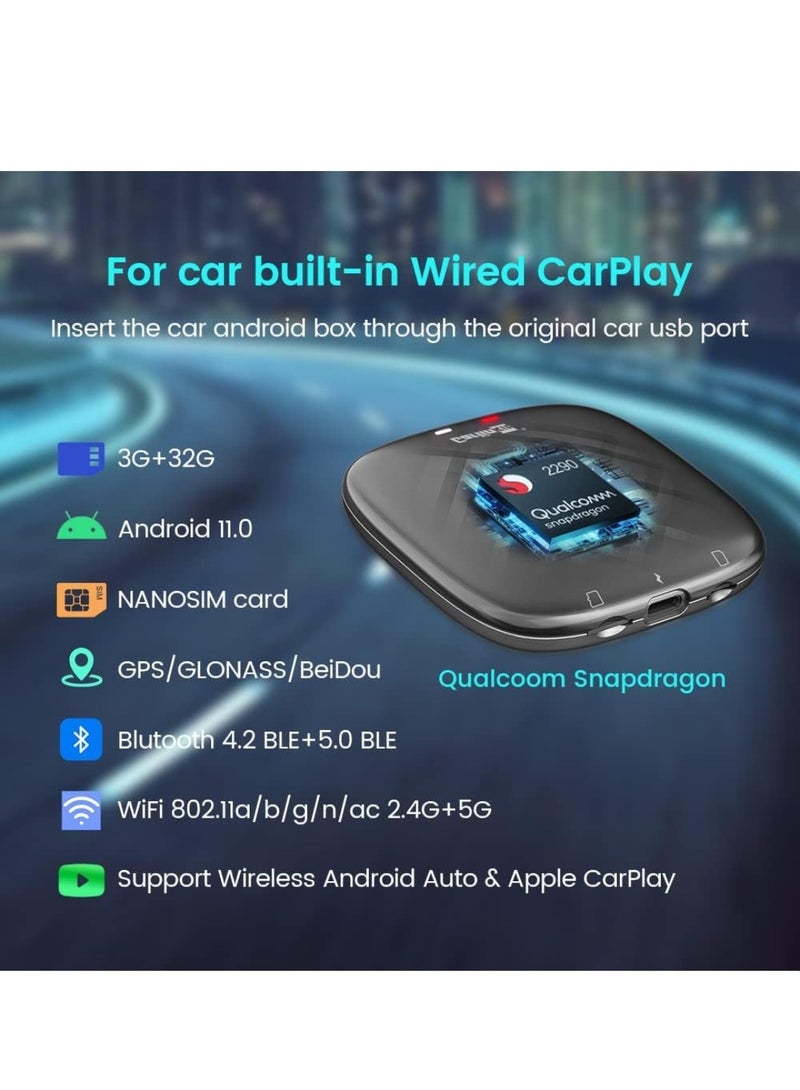 Carlinkit Carlinkit Ai Box Android 11 Unlock Video Streaming,Live Broadcasting  Qualcomm Quad core 3+32GB Memory 5.8Ghz WiFi & Dual Bluetooth Only Applicable Factory Wired CarPlay Cars  - Image 3