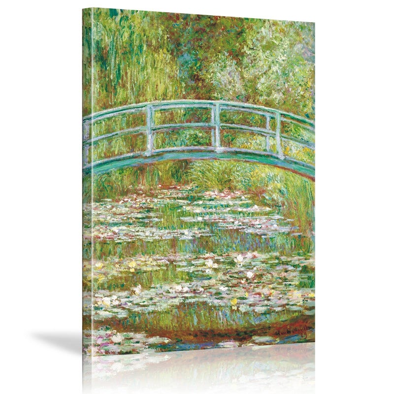 Monet Canvas Wall Art Canvas Prints Water Lilies Claude Monet Posters Vintage Famous Art Prints Kitchen Office Farmhouse Bathroom Decor Pictures Wall Art Paintings 12x16inch