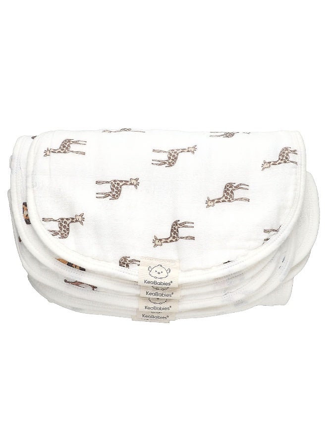 KeaBabies KeaBabies, Softe Muslin Burp Cloths, The Wild, 5 Pack  - Image 5