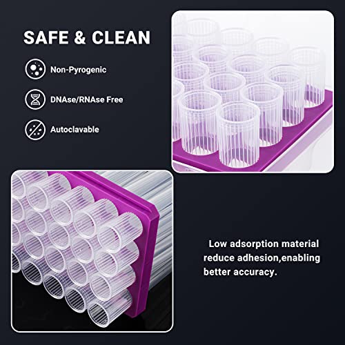 FOUR E'S SCIENTIFIC 10ml Pipette Tips - Universal 10000ul Sterile Pipette Tips Racked RNase/DNase Free & Pyrogen Safe, Autoclavable, 1 Rack 24 Tips - Image 3