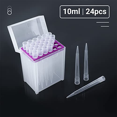FOUR E'S SCIENTIFIC 10ml Pipette Tips - Universal 10000ul Sterile Pipette Tips Racked RNase/DNase Free & Pyrogen Safe, Autoclavable, 1 Rack 24 Tips - Image 5