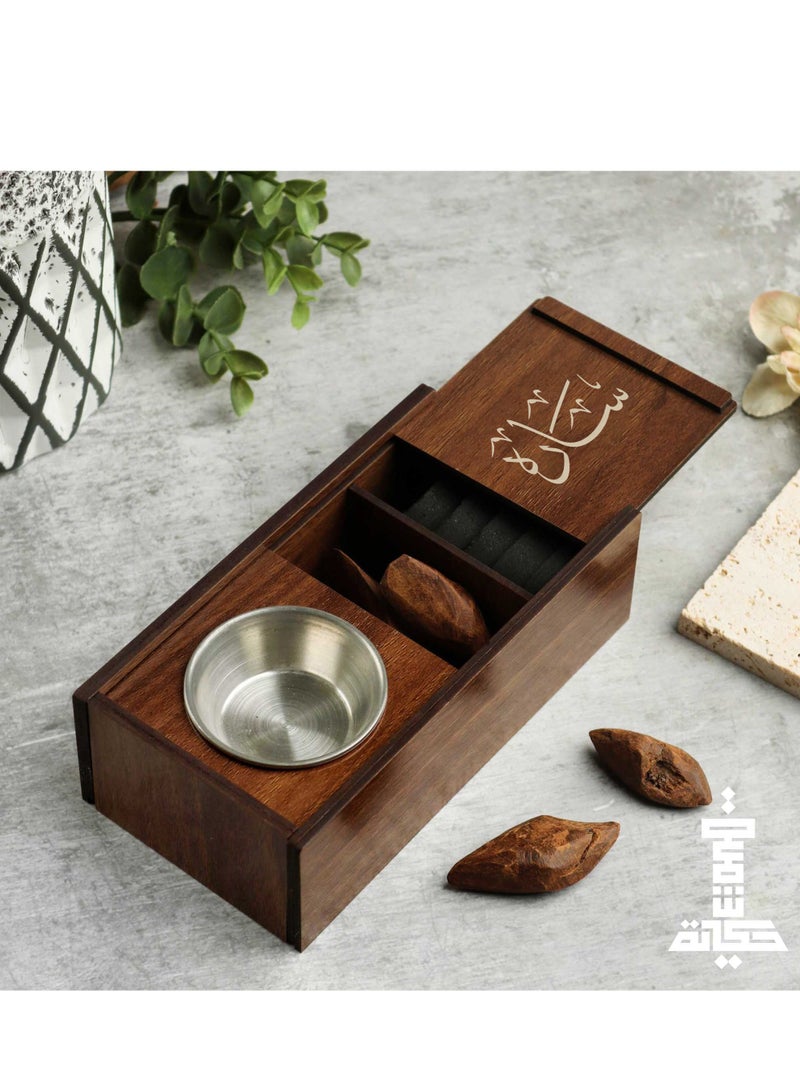 Story Of Candle An Incense Burner Made of Luxurious Wood, Elegant and Distinctive, and Comes in the Arabic Name 